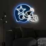 Dallas Cowboys Neon Sign Nfl Football Helmet Acrylic Led 1