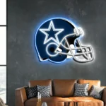 Dallas Cowboys Neon Sign Nfl Football Helmet Acrylic Led 1