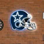 Dallas Cowboys Neon Sign Nfl Football Helmet Acrylic Led 1