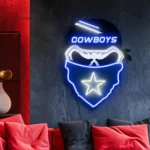 Dallas Cowboys Neon Sign Skull 1