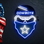 Dallas Cowboys Neon Sign Skull 1