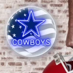 Dallas Cowboys Neon Sign Us Pennant Acrylic 1