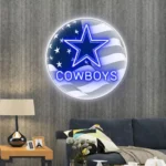 Dallas Cowboys Neon Sign Us Pennant Acrylic 1