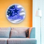 Dallas Cowboys Neon Sign Us Pennant Acrylic 1