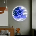 Dallas Cowboys Neon Sign Us Pennant Acrylic 1