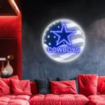 Dallas Cowboys Neon Sign Us Pennant Acrylic 1