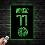 Dallas Mavericks Metal Sign Custom Luka Doncic 77 1