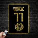 Dallas Mavericks Metal Sign Custom Luka Doncic 77 1