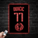 Dallas Mavericks Metal Sign Custom Luka Doncic 77 1