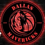 Dallas Mavericks Metal Sign Dallas Mavs Crest 1