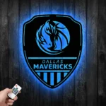 Dallas Mavericks Metal Sign Shield Shape 1