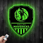 Dallas Mavericks Metal Sign Shield Shape 1