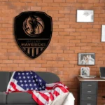 Dallas Mavericks Metal Sign Shield Shape 1