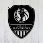 Dallas Mavericks Metal Sign Shield Shape 1