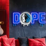 Dallas Mavericks Neon Sign Dripping Dope 1