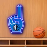 Dallas Mavericks Neon Sign Nba Foam Finger 1