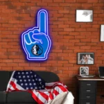 Dallas Mavericks Neon Sign Nba Foam Finger 1