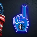 Dallas Mavericks Neon Sign Nba Foam Finger 1