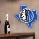 Dallas Mavericks Neon Sign Texas State Map 1