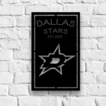 Dallas Stars Metal Sign Bespoke Dallas Star Logo 1
