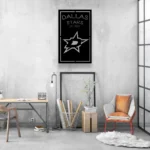 Dallas Stars Metal Sign Bespoke Dallas Star Logo 1