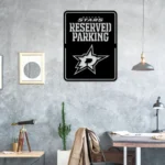 Dallas Stars Metal Sign Nhl Reserved Parking Logo 1