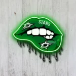 Dallas Stars Neon Sign Dripping Lips 1