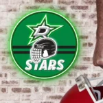Dallas Stars Neon Sign Nhl Helmet Acrylic 1