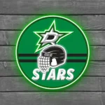 Dallas Stars Neon Sign Nhl Helmet Acrylic 1