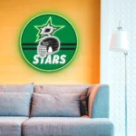 Dallas Stars Neon Sign Nhl Helmet Acrylic 1