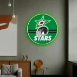 Dallas Stars Neon Sign Nhl Helmet Acrylic 1
