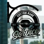 Datsun Metal Sign Bespoke Logo Metal Hanging Sign Car Garage Decor 1