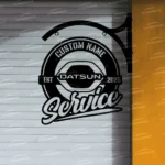 Datsun Metal Sign Bespoke Logo Metal Hanging Sign Car Garage Decor 1