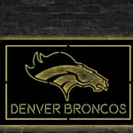 Denver Broncos Metal Sign Broncos Horse Art 1