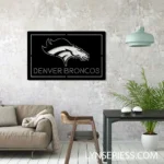 Denver Broncos Metal Sign Broncos Horse Art 1