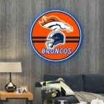 Denver Broncos Neon Sign Artistic Nfl Helmet Acrylic 1