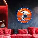 Denver Broncos Neon Sign Artistic Nfl Helmet Acrylic 1