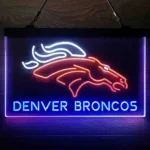Denver Broncos Neon Sign Detailed 3 Color 1