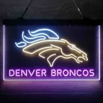 Denver Broncos Neon Sign Detailed 3 Color 1