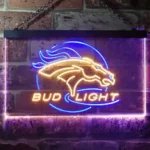 Denver Broncos Neon Sign Distinctive Bud Light 1