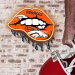 Denver Broncos Neon Sign Dripping Lips 1