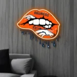 Denver Broncos Neon Sign Dripping Lips 1