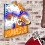 Denver Broncos Neon Sign Mascot Acrylic 1