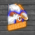 Denver Broncos Neon Sign Mascot Acrylic 1