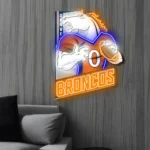 Denver Broncos Neon Sign Mascot Acrylic 1
