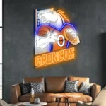 Denver Broncos Neon Sign Mascot Acrylic 1