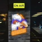Denver Broncos Neon Sign Mascot Acrylic 1