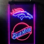 Denver Broncos Neon Sign Navy Moon Est 1960 1
