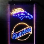 Denver Broncos Neon Sign Navy Moon Est 1960 1