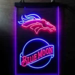 Denver Broncos Neon Sign Navy Moon Est 1960 1